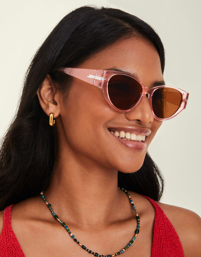 Crystal Metal Trim Sunglasses, , large