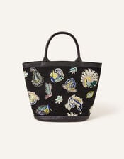 Embroidered Paisley Bag, , large