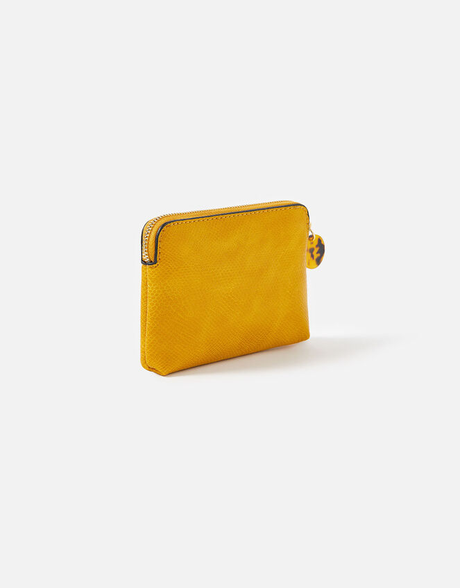 Resin and Reptile Coin Purse, Yellow (OCHRE), large