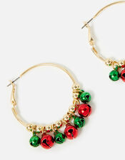 Jingle Bell Hoop Earrings, , large