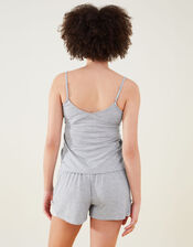 Lace Trim Pyjama Set, Grey (GREY), large