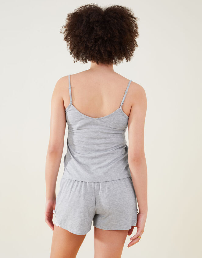 Lace Trim Pyjama Set, Grey (GREY), large
