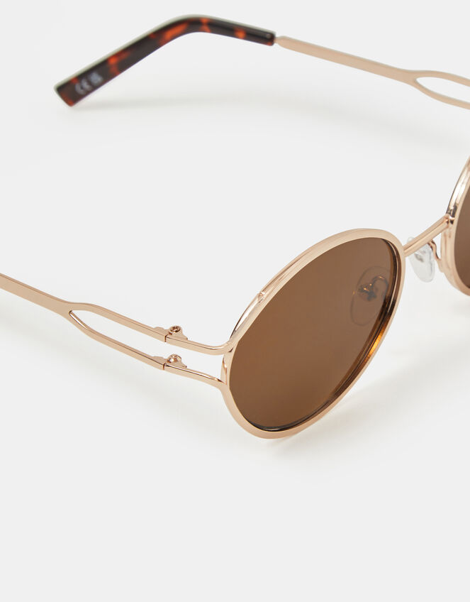 Oval Metal Sunglasses, , large