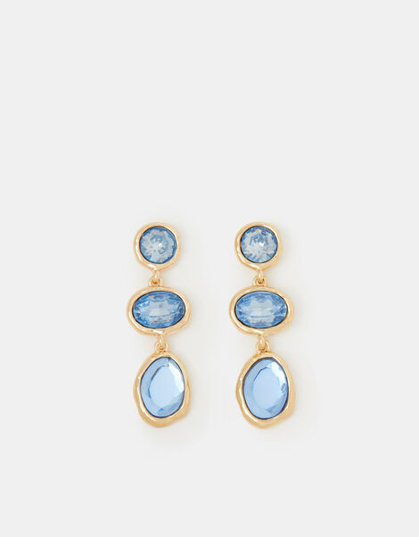 Triple Gem Drop Earrings, , large