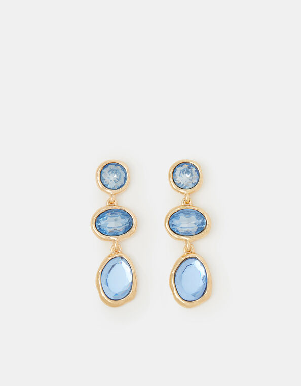 Triple Gem Drop Earrings, , large
