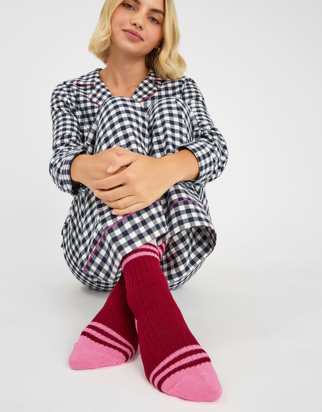 Stripe Ribbed Socks, , large