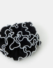 Oversized Pleated Hair Scrunchie, , large