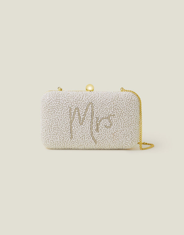 Bridal Mrs Hardcase Clutch Bag, , large