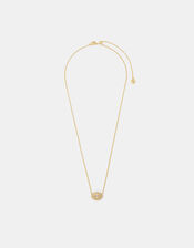 14ct Gold-Plated Diamanté Evil Eye Necklace, , large