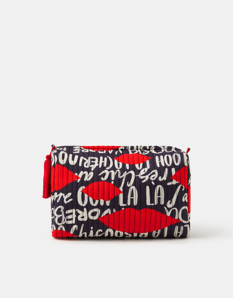 Large Paris Print Make Up Bag, , large