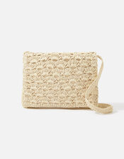 Rae Scallop Cross-Body Bag, Natural (NATURAL), large