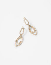 Pave Infinity Short Drop Earrings, , large