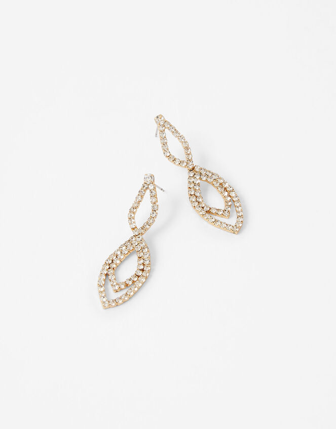 Pave Infinity Short Drop Earrings, , large