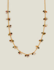 14ct Gold-Plated Tourmaline Cluster Station Necklace, , large