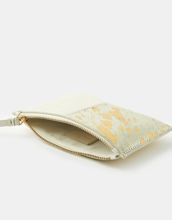 Carmela Leather and Suede Pouch Bag, , large