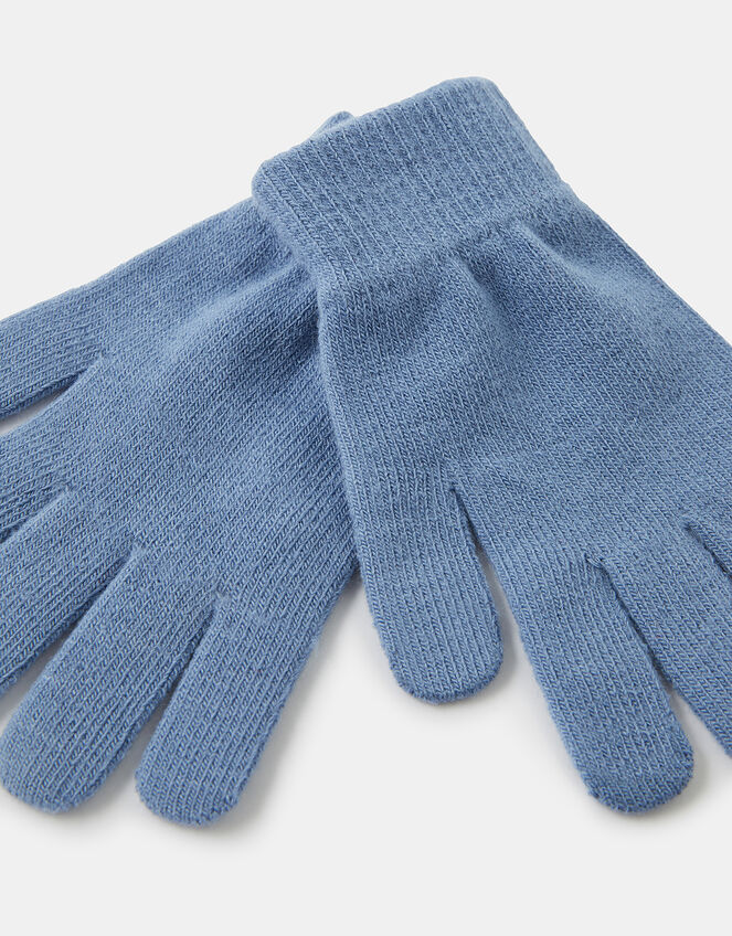 Super-Stretchy Touchscreen Gloves, Blue (BLUE), large