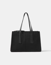 Double Zip Laptop Shoulder Bag, , large