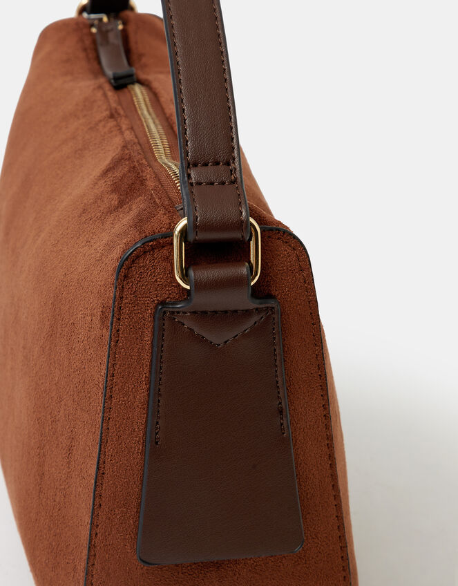Faux Suede Handheld Bag, , large