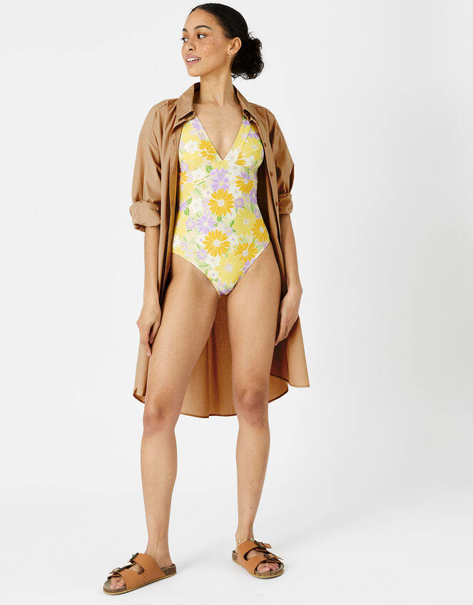 Lexi Sunflower Swimsuit, Yellow (YELLOW), large
