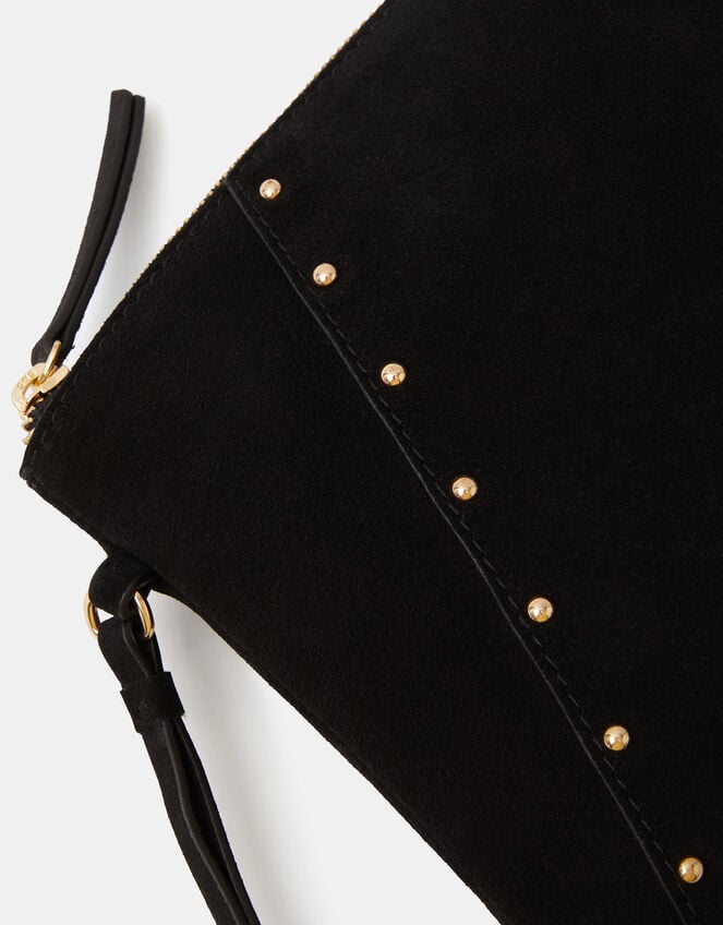 Stud Suede Clutch Bag, , large