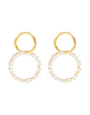 Marquise Diamanté Figure of Eight Earrings, , large