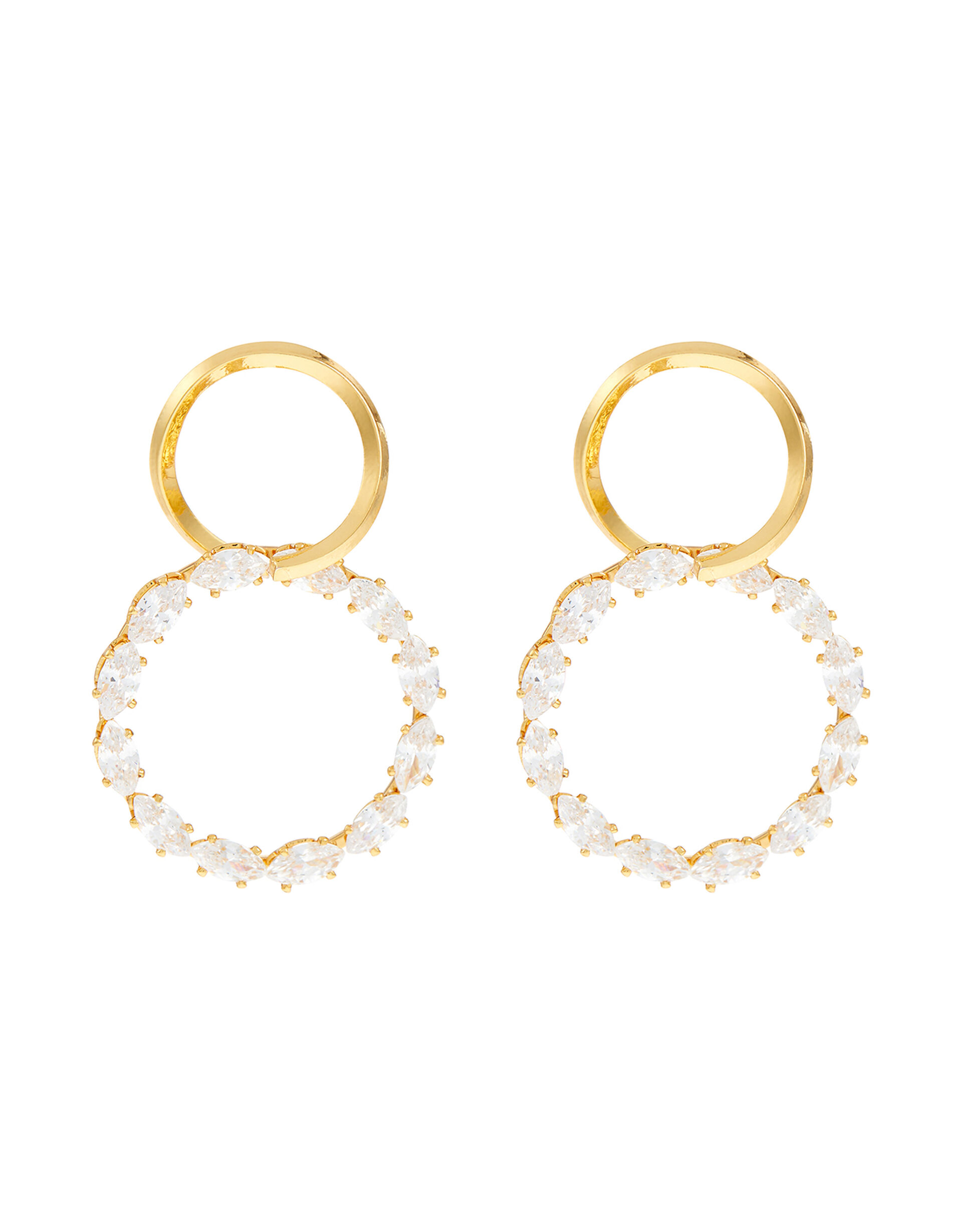 Marquise Diamanté Figure of Eight Earrings, , large