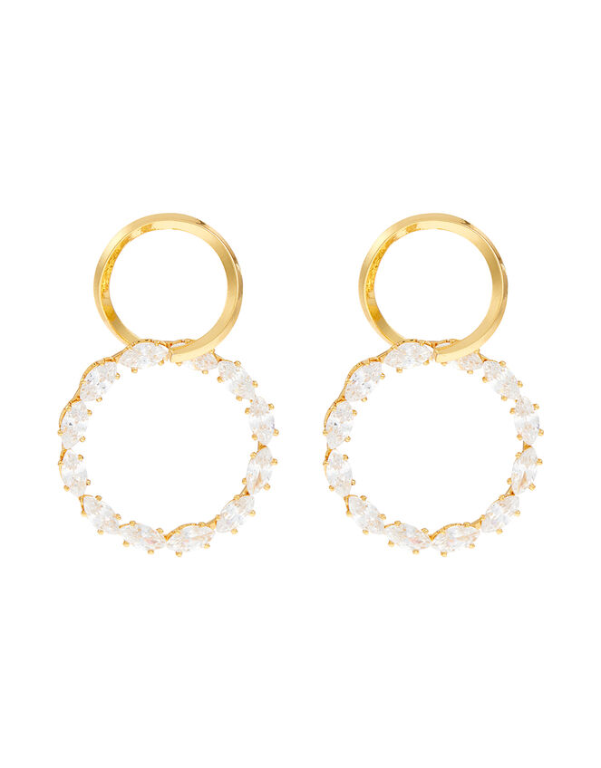 Marquise Diamanté Figure of Eight Earrings, , large