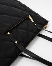 Tilly Quilted Tote Bag, Black (BLACK), large