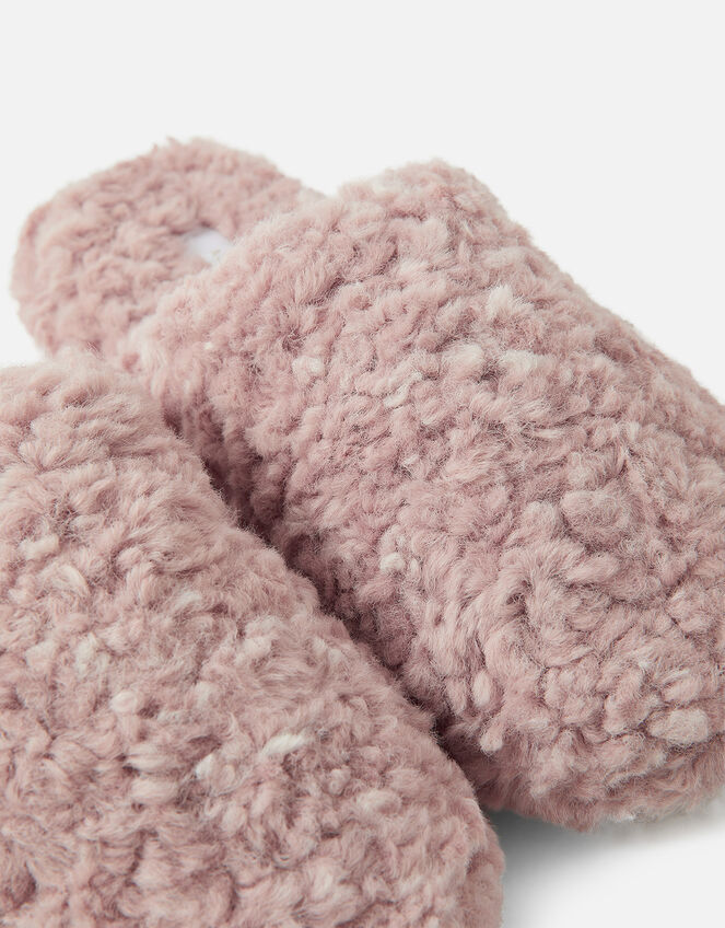Plush Mule Slippers, Pink (PINK), large