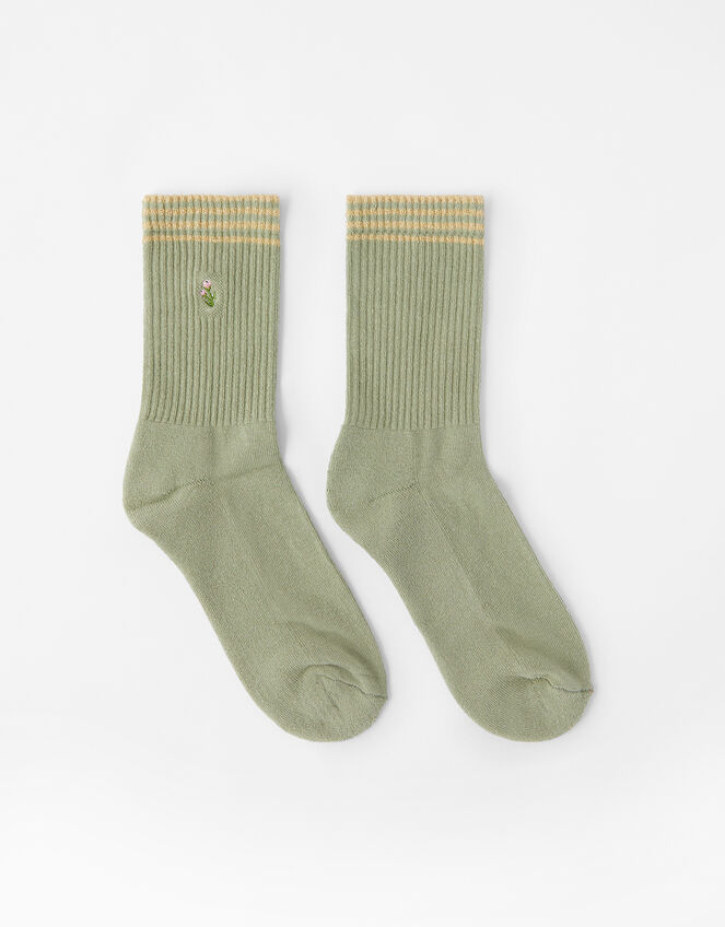Embroidered Flower Socks | Socks & Tights | Accessorize UK