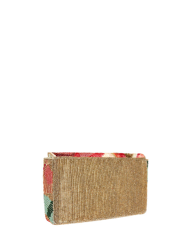 Jasmine Floral Beaded Clutch Bag, , large