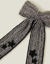 Diamante Star Bow Hair Clip, , large