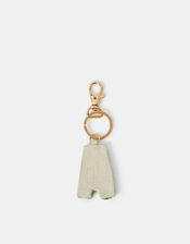 Beaded Initial Keyring, Multi (PASTEL MULTI), large