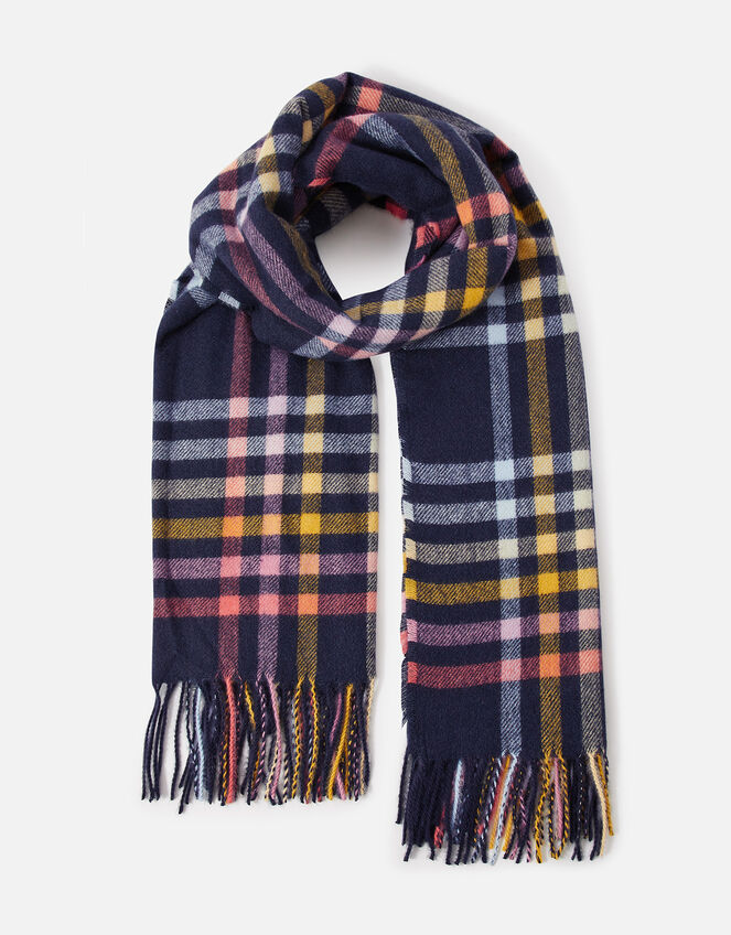 Daisy Multi Check Blanket Scarf, , large