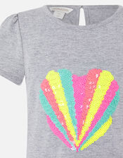 Girls Sequin Shell T-Shirt, Multi (BRIGHTS-MULTI), large