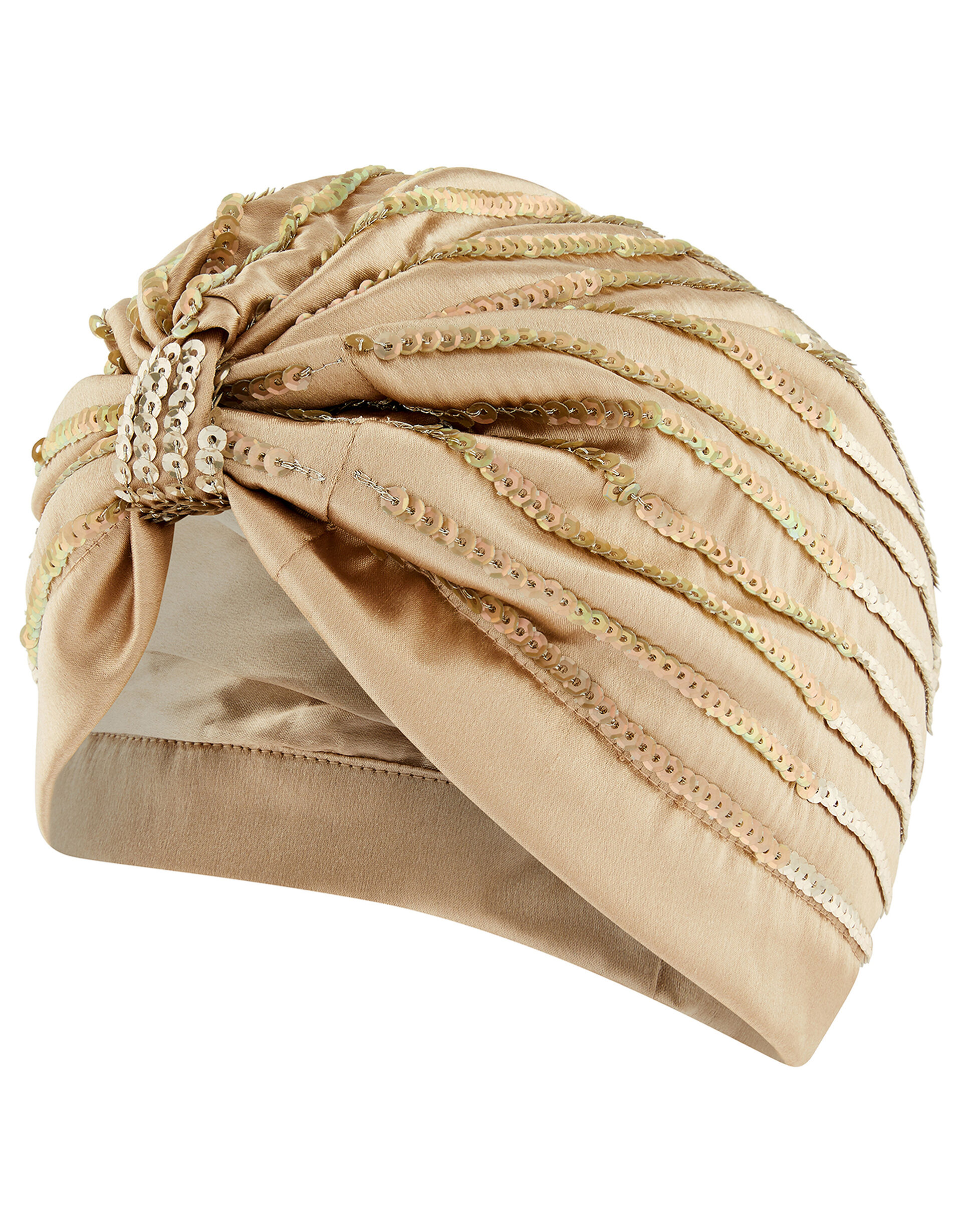 Sequin-Embellished Turban, , large