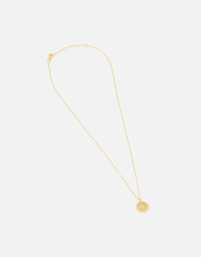 Gold Vermeil Coin Pendant Necklace, , large