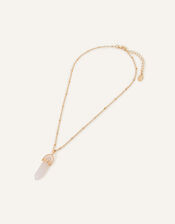 Semi-Precious Stone Pendant Necklace, Pink (PINK), large