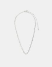Sterling Silver-Plated Paperclip Chain Necklace, , large