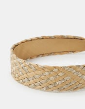 Woven Raffia Headband, , large