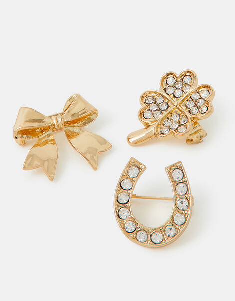 3-Pack Lucky Brooches, , large