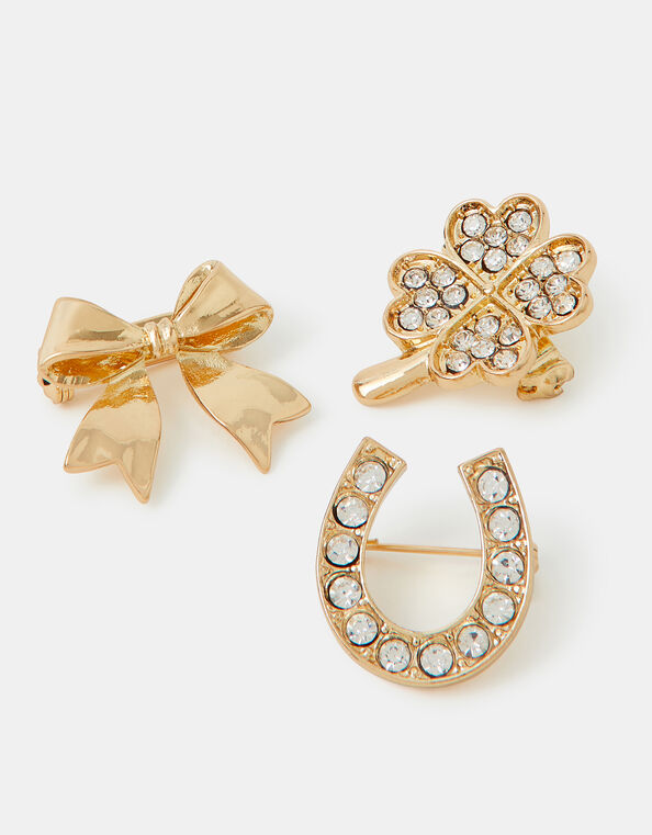 3-Pack Lucky Brooches, , large