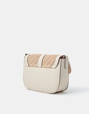 Woven Crossbody Bag, Cream (CREAM), large