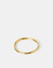 14ct Gold-Plated Ridge Bangle, , large