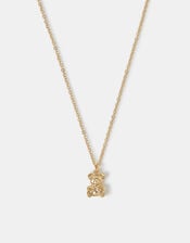 Teddy Bear Pendant Necklace, , large