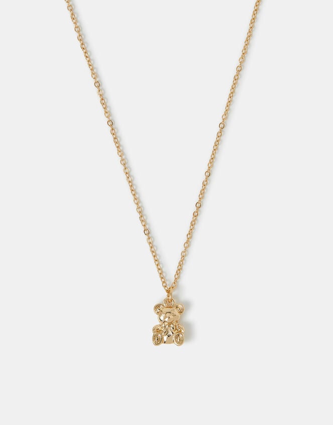 Teddy Bear Pendant Necklace, , large