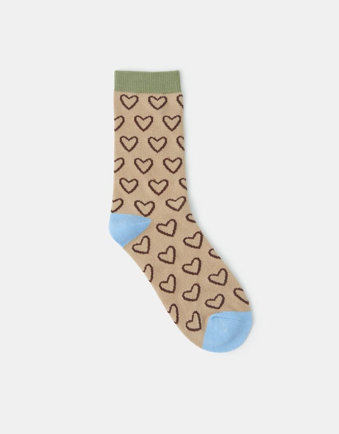 Heart Print Socks, , large