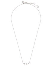 Platinum-Plated Crystal Star Necklace, , large