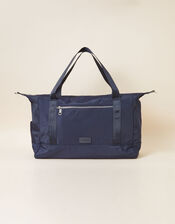 Weekend Bag with Recycled Nylon, Blue (NAVY), large