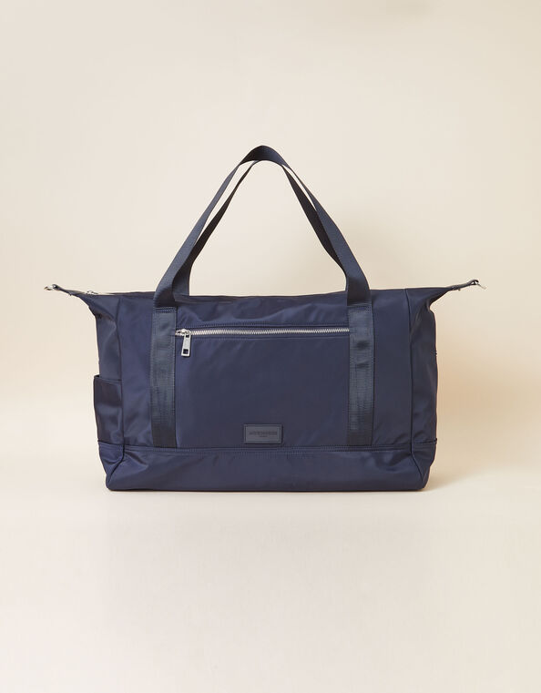 Weekend Bag with Recycled Nylon Blue, Blue (NAVY), large